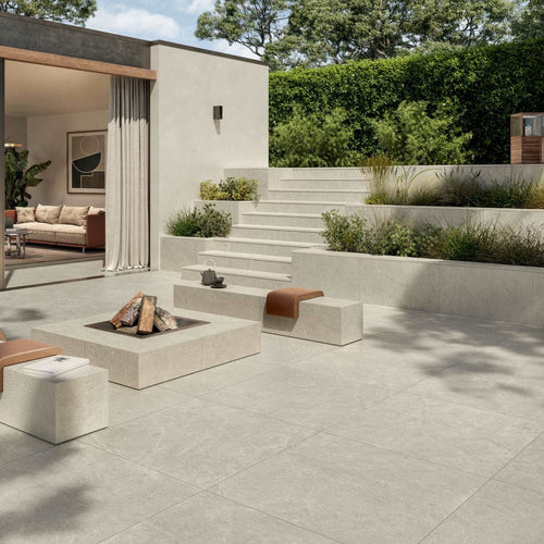 Arkistone Exterior Porcelain Paving, £79.64 per m2 Cream Tile Porcelain Exterior Tiles 2cm Marca Corona