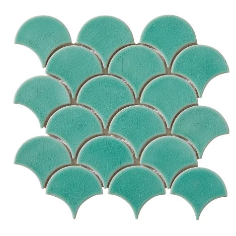 Atlantis Scallop, Kiwi, £15.12 per sheet sample Sample Ca Pietra Sample