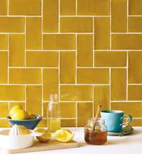 Fired Earth Carnival Oro Yellow Glazed Tile Sample