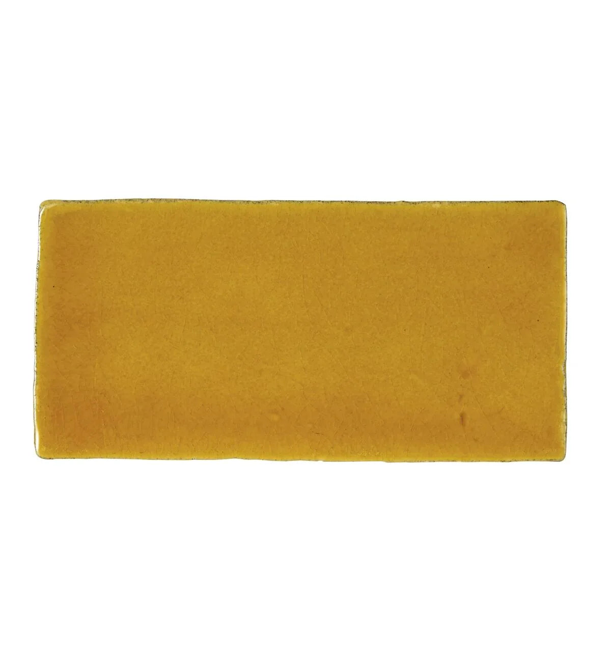 Fired Earth Carnival Oro Yellow Glazed Tile Sample