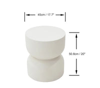 Chronos Side Table, Cream White - Glass Fibre Reinforced Concrete