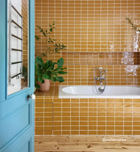 Fired Earth Carnival Oro Yellow Glazed Tile Sample
