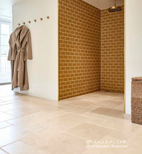 Fired Earth Carnival Oro Yellow Glazed Tile Sample