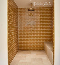 Fired Earth Carnival Oro Yellow Glazed Tile Sample