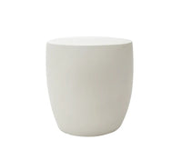 Ikaria Cobble Side Table, Cream White - Glass-Fibre Reinforced Concrete