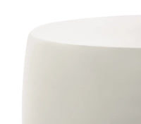 Ikaria Cobble Side Table, Cream White - Glass-Fibre Reinforced Concrete