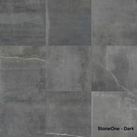 StoneOne Stone & Cement Effect, 3 sizes Dark, from £43.68/ M2 Concrete & Cement Effect Porcelain Tiles Grey Tile Marca Corona