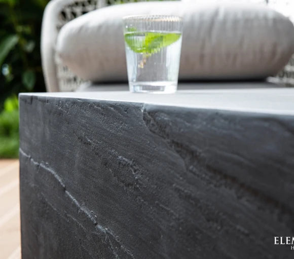 Colorado Coffee Table, Square Medium, Slate Black - Glass-Fibre Reinforced Concrete