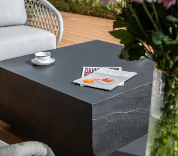 Colorado Coffee Table, Square Medium, Slate Black - Glass-Fibre Reinforced Concrete