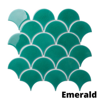 Atlantis Scallop, Emerald, £15.12 per sheet