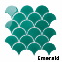 Atlantis Scallop, Emerald, £15.12 per sheet