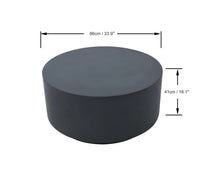 Rome Coffee Table, Medium, Slate Black - Glass-Fibre Reinforced Concrete