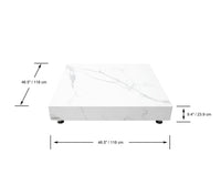 Bianco Coffee Table, Square, Large - Marble