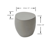 Ikaria Cobble Side Table, Space Grey - Glass-Fibre Reinforced Concrete