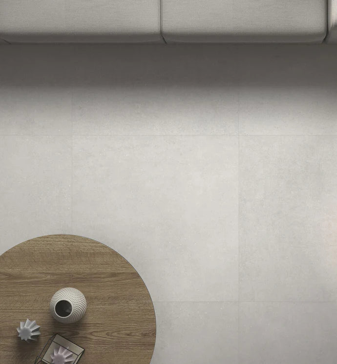 Fired Earth Form White 60 x 60 Porcelain Tile Sample