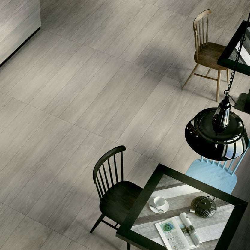 Vibe, 2 sizes Frost, £58.99/ M2 Grey Tile Wood Effect Tiles Caesar Ceramiche