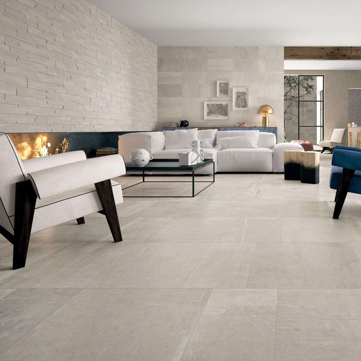 StoneOne Stone & Cement Effect, 3 sizes, Grey, from £43.68/ M2 Concrete & Cement Effect Porcelain Tiles Grey Tile Marca Corona