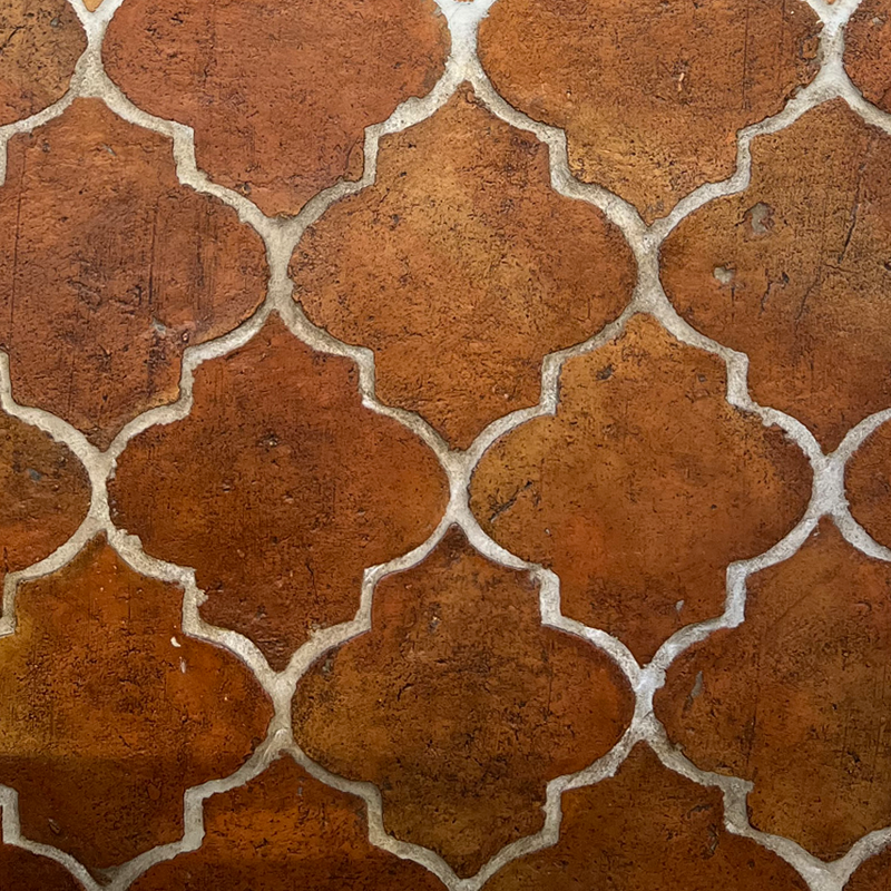 Handmade Terracotta Fleur Design 200x222x20mm