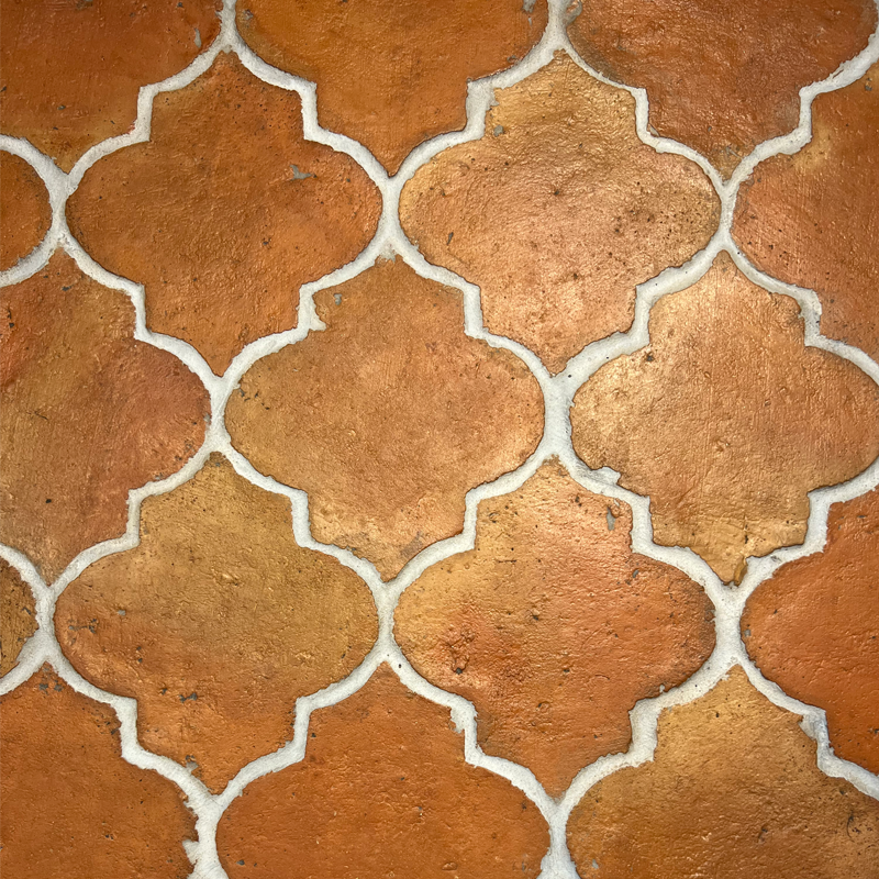 Handmade Terracotta Fleur Design 200x222x20mm