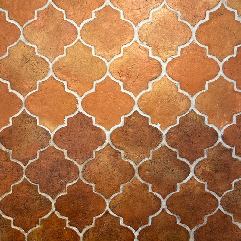 Handmade Terracotta Fleur Design 200x222x20mm