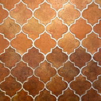 Handmade Terracotta Fleur Design 200x222x20mm