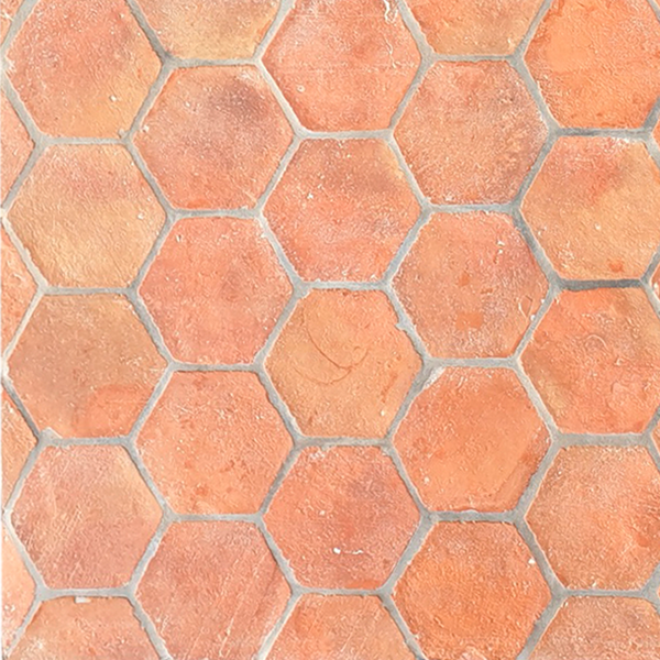 Handmade Terracotta Hexagon Design 150x150x20mm