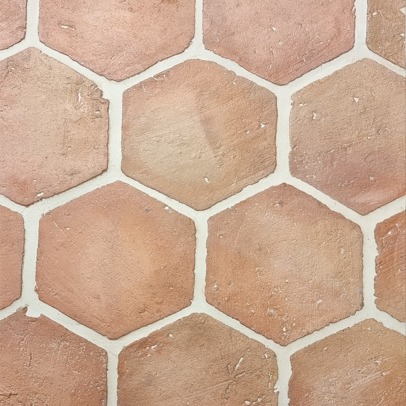 Handmade Terracotta Hexagon Design 150x150x20mm