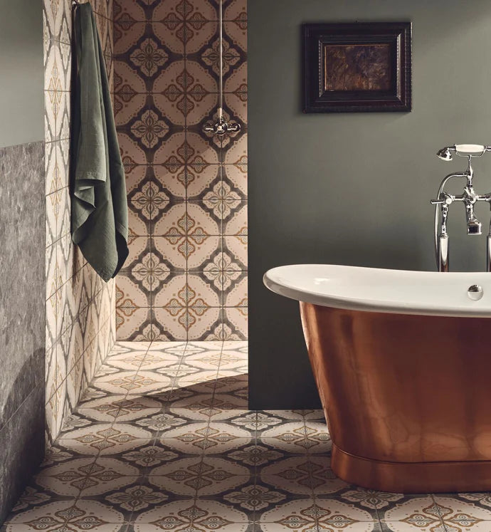 Fired Earth Jaipur Sikkar 20 x 20 Patterned Porcelain Tile