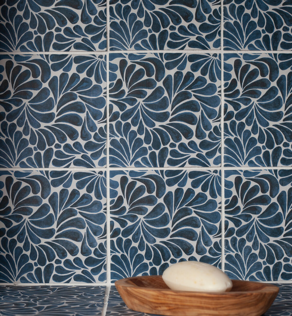 Fired Earth Kelmscott Patterned Porcelain Tiles Sample
