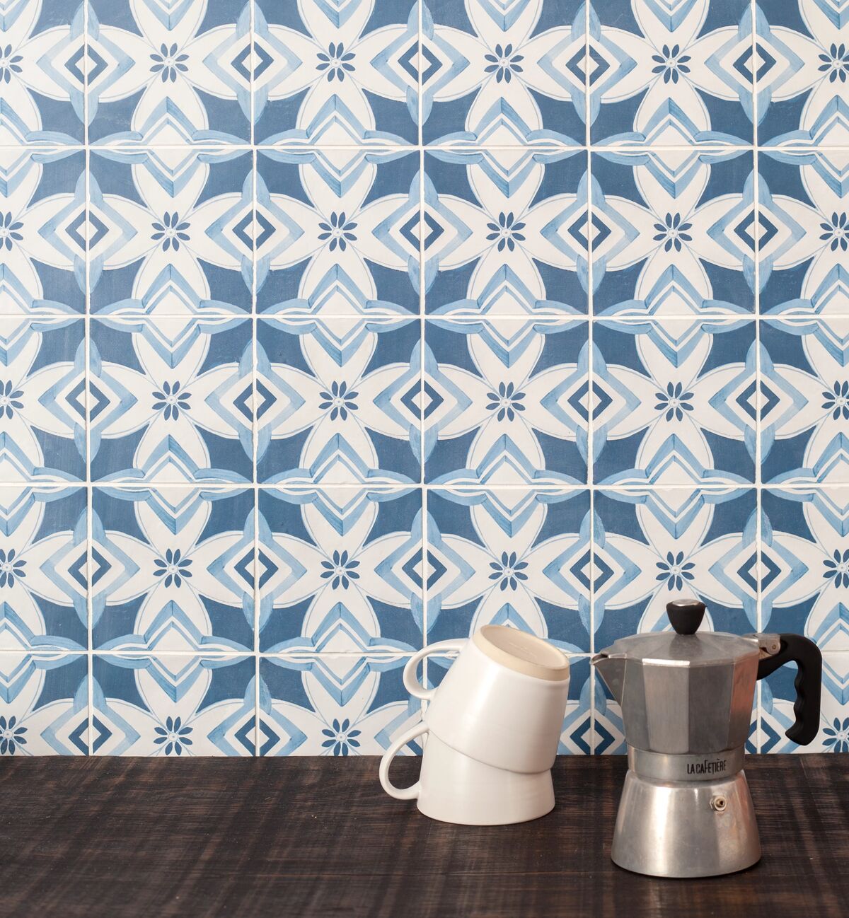 Fired Earth Kelmscott Patterned Porcelain Tiles Sample