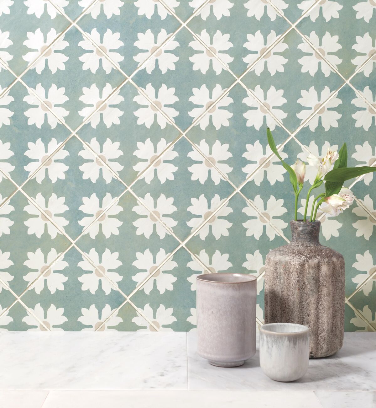 Fired Earth Kelmscott Patterned Porcelain Tiles