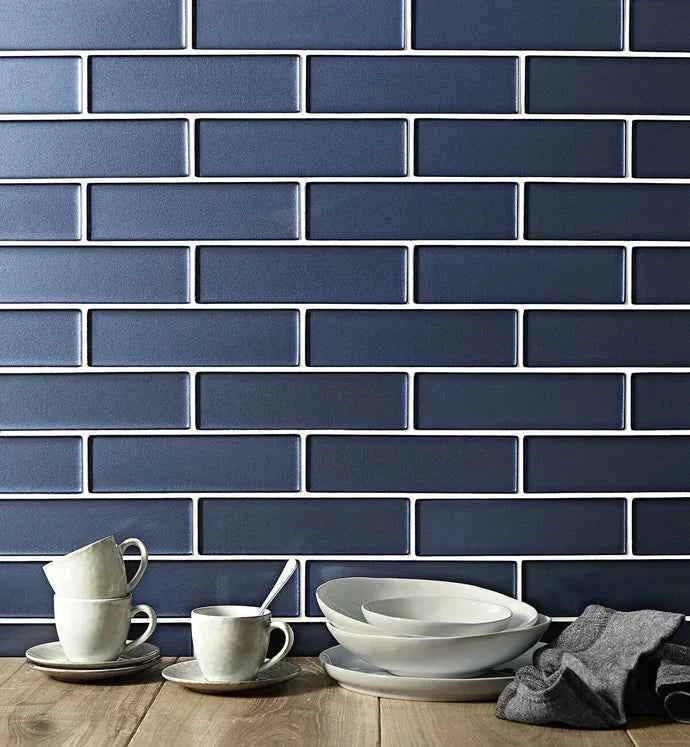 Fired Earth Kingfisher Glass Wall Tile Sample