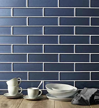 Fired Earth Kingfisher Glass Wall Tile Sample