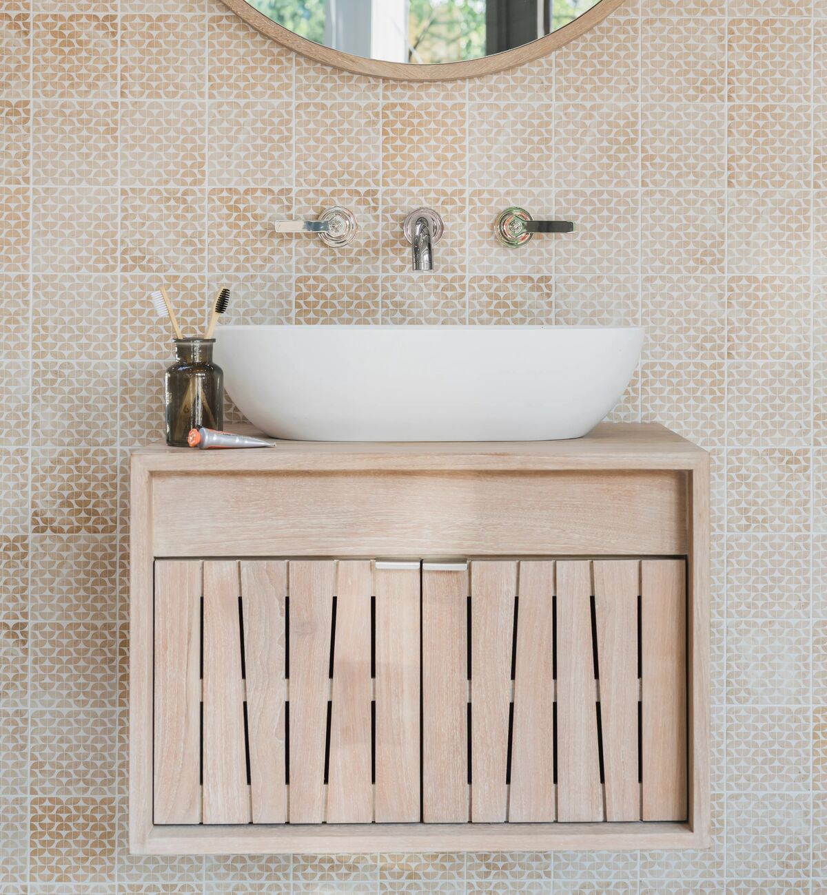 Fired Earth Kelmscott Patterned Porcelain Tiles Sample