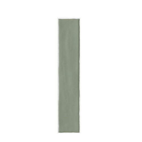 Rectangular green tile on a white background