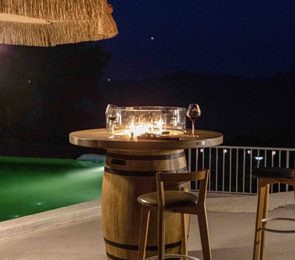 Lafite Barrel bar table, Handcrafted glass-fibre reinforced concrete
