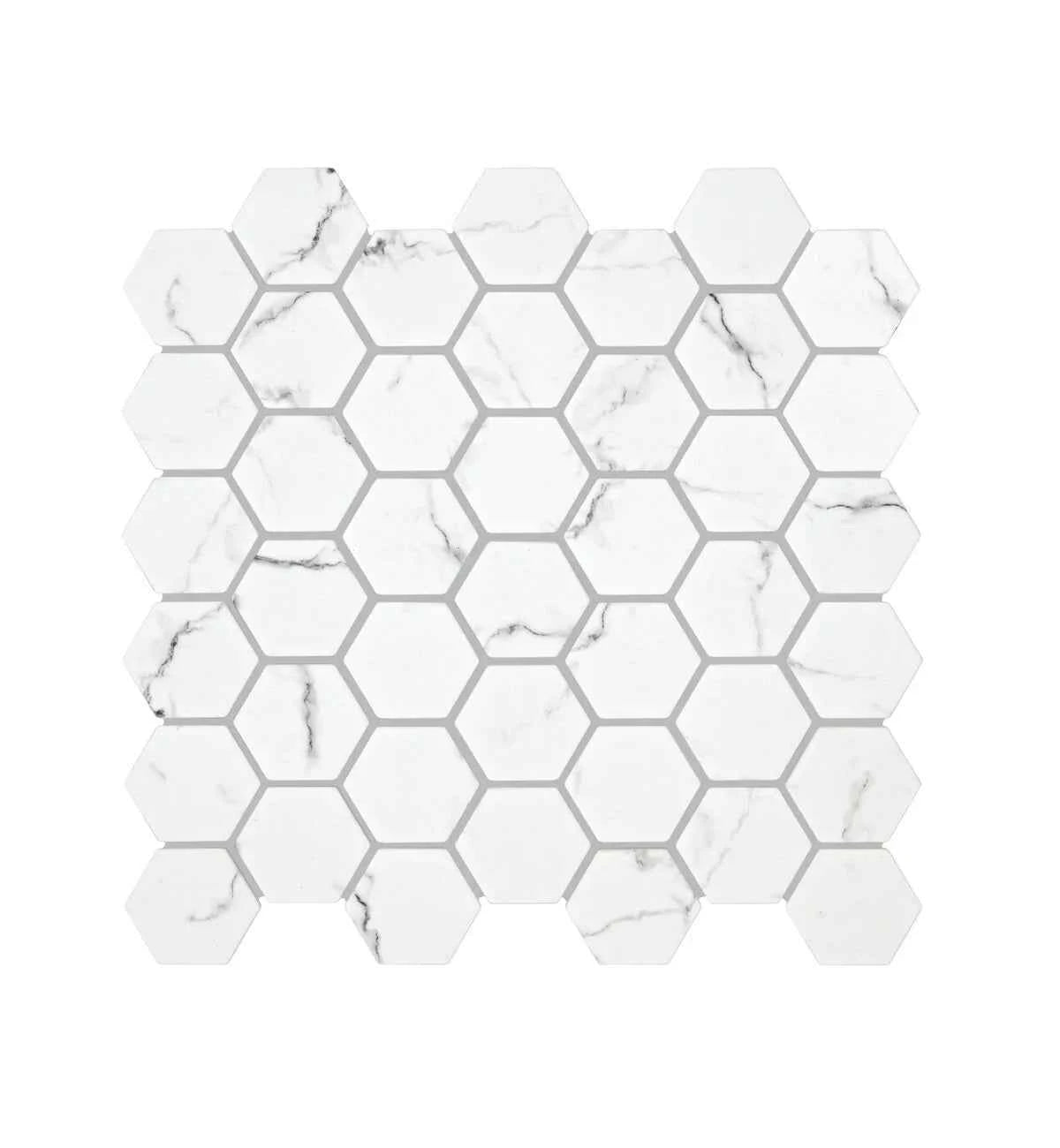 Fired Earth Malmo Willow Leaf White Mosaic Sample