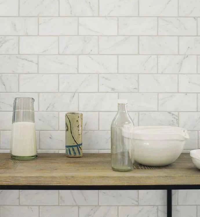 Fired Earth Malmo Base White Rectangle Tile Sample