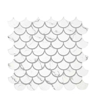 Fired Earth Malmo Scallop White Mosaic Sample