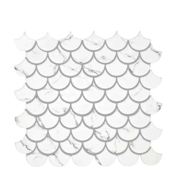 Fired Earth Malmo Scallop White Mosaic Sample
