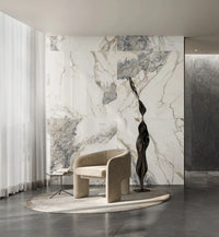 Fired Earth Milos Alabaster 80 x 80 Marble Effect Porcelain Tile Sample