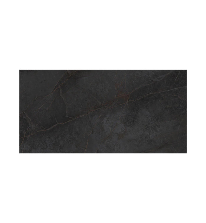 Fired Earth Milos Black 60 x 120 Marble Effect Porcelain Tile