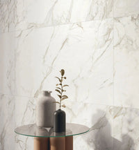 Fired Earth Milos White 80 x 80 Marble Effect Porcelain Tile Sample