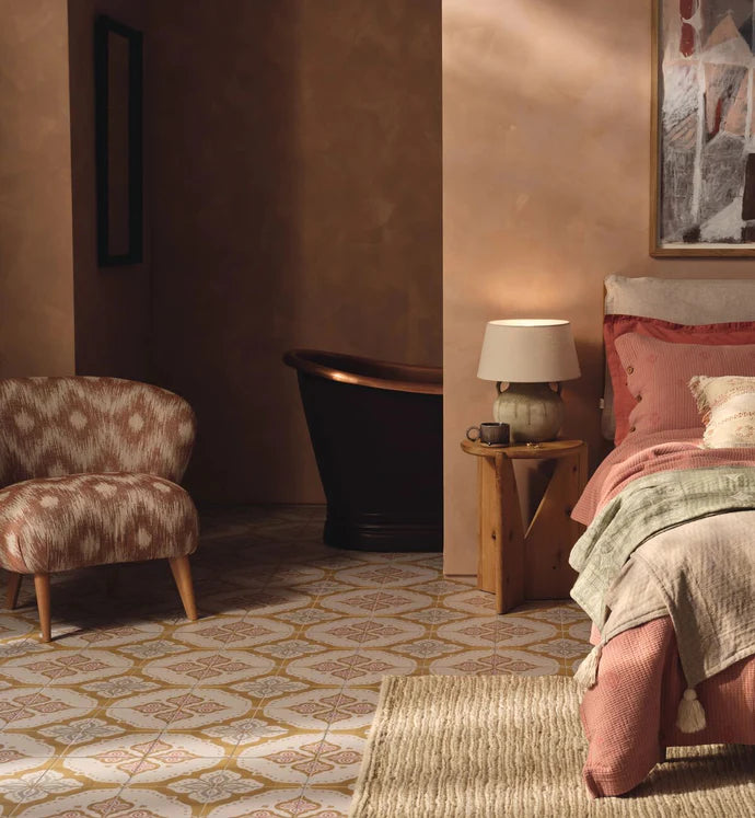 Fired Earth Jaipur Akola 20 x 20 Patterned Porcelain Tile Sample