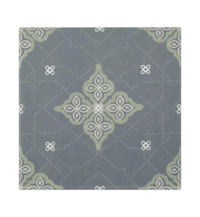 Fired Earth Jaipur Bagh 20 x 20 Patterned Porcelain Tile Sample