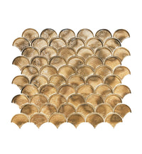 Metallic Vitreum Aurum Fan Gold Glass Tile