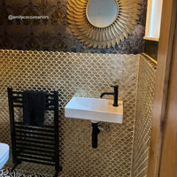 Metallic Vitreum Aurum Fan Gold Glass Tile