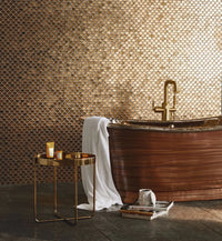 Metallic Vitreum Aurum Fan Gold Glass Tile