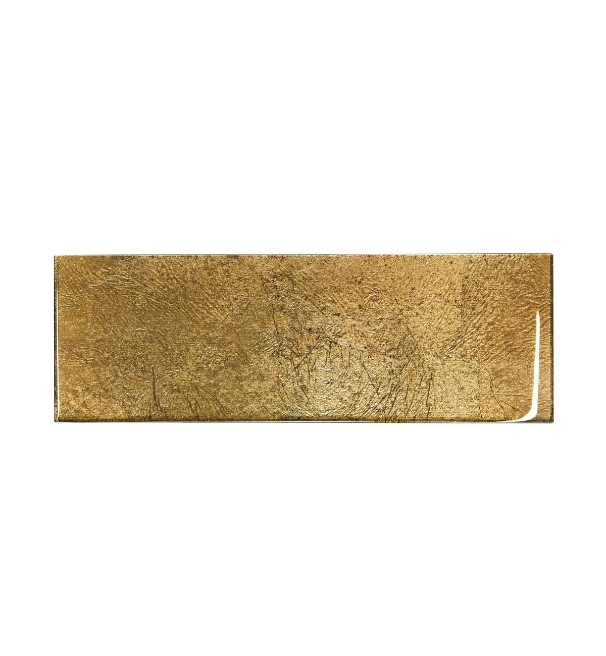 Metallic Vitreum Aurum Rectangle Gold Glass Tile