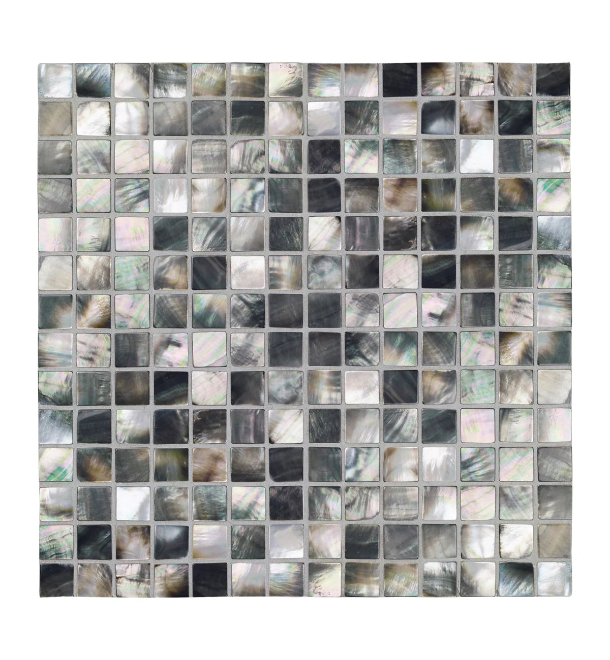 Mother of Pearl Black Square Mosaic